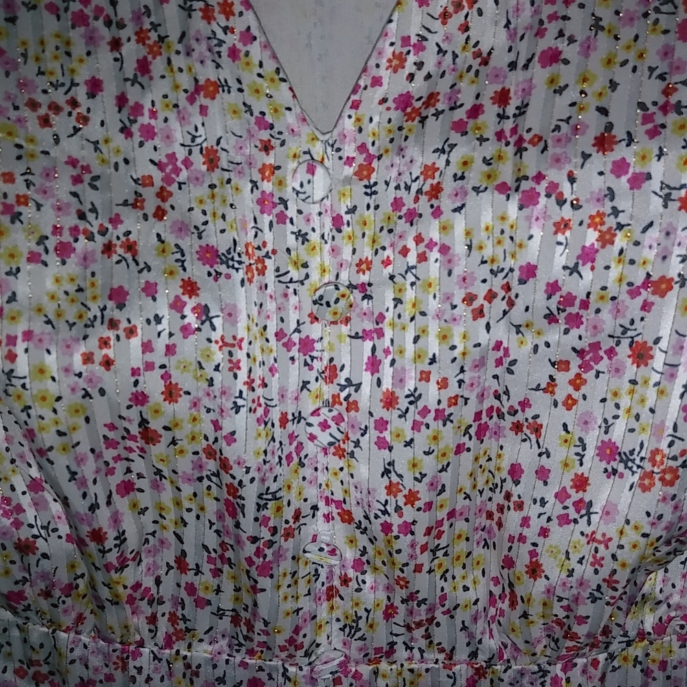 J.Crew 2 XS Feminine Spring Floral Midi Sheath Dress Button Down Front NWOT - Picture 12 of 12